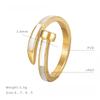 Personality Trend Nail Opening White Fritillary Ring Women's Niche Design Ins Ring Electroplated Titanium Steel