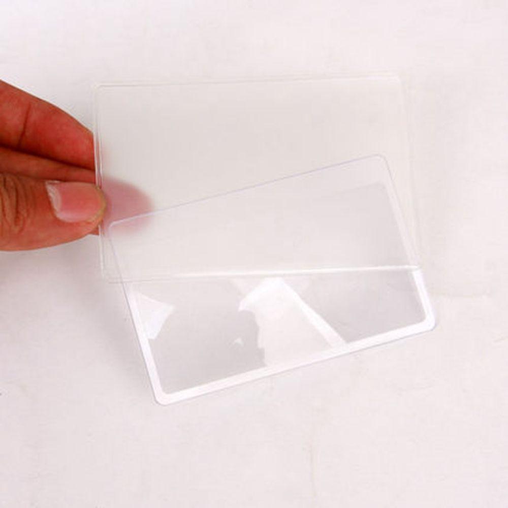 5/10PCS Plastic Transparent Wallet Pocket 3 X Magnifier Magnifying glass Credit Card Size Magnification tool