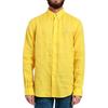 Polo Ralph Lauren Tinta Unita Logo Ricamato Colletto Polo Monopetto Manica Lunga Camicia Uomo camicie Giallo 710829443-030
