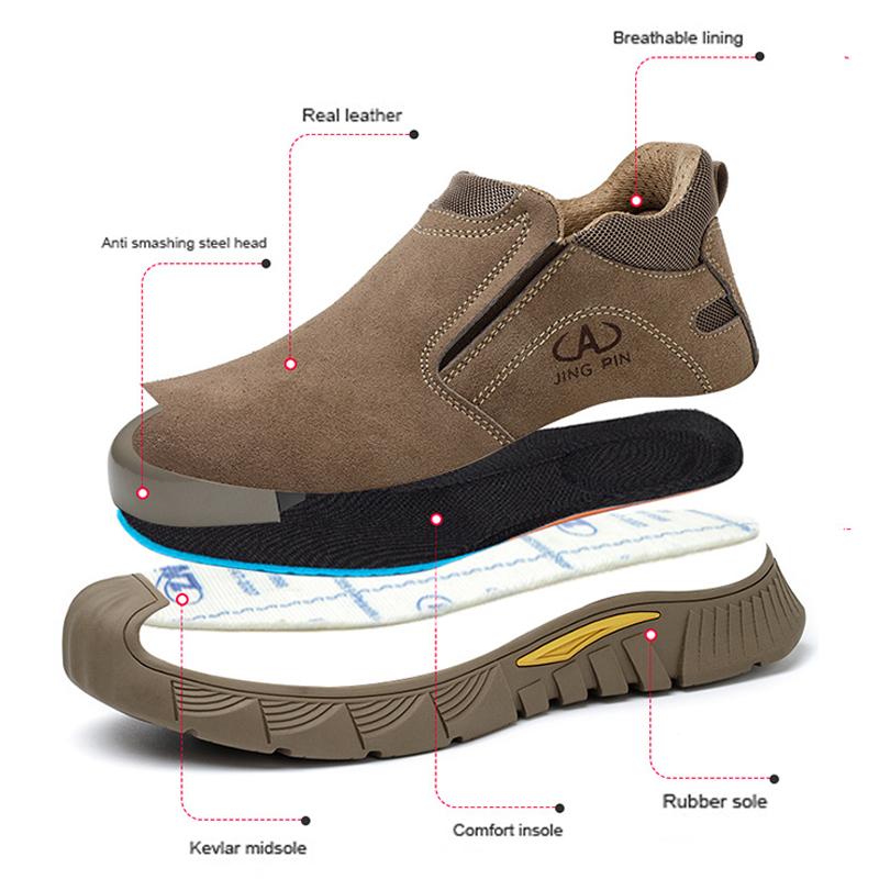 Imwete Insulation Men Work Boots Puncture-Proof Safety Shoes Steel Toe Welder Protective Sneakers Steel Toe Cap Footwear