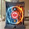 Eintracht Frankfurt Football Print Flannel Blanket, Soft Warm Lightweight Throw Blanket for Sofa Bed Camping