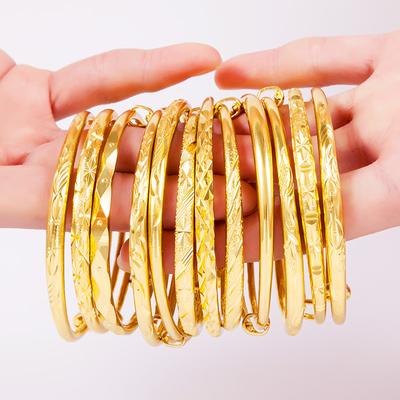 Gold-plated Bracelet with Starry Design, High-end Women's Jewelry, Imitation Gold Bracelet That Does Not Fade for a Long Time, Copper Bangle,