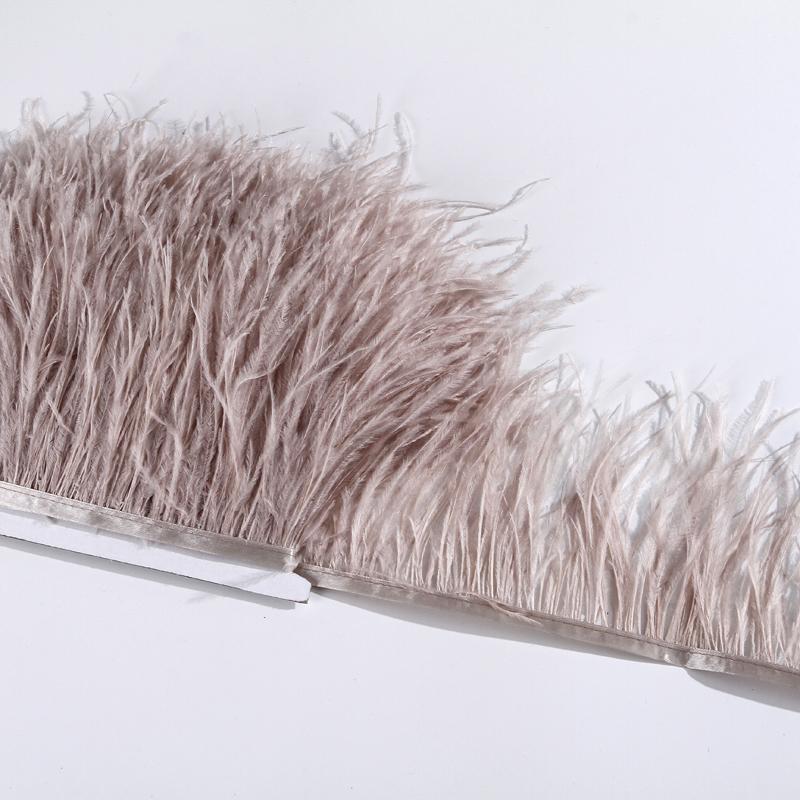Ostrich Feather Trim 8-10cm 10-15cm 10Meters Fringe White for Clothes Ribbon Skirt Plumas Plume Decoration Wedding Party