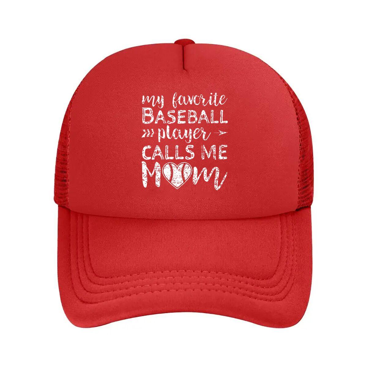 Vintage Baseball Mom Game Day Mesh Baseball Cap Hip Hop Adjustable