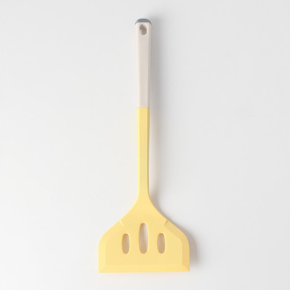 Silicone spatula spoon 4-piece set, silicone spatula cooking spatula cream scraper kitchen leak spatula spoon colorful plastic handle silicone spatula