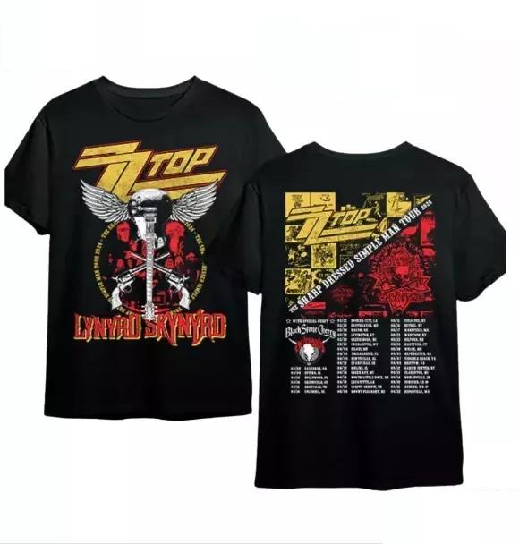 

Zz Top 2024 Tour Lynyrd Skynyrd T-Shirt S-3xl Gift Fans Size S-5xl World Music L