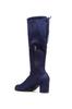 Women Modern Stylish Fashion Boots Boots Faux Leather Suede Black Suede Knee High Stretch Boots