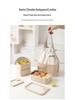 Korean Stainless Steel & Glass Airtight Lunch Box, Square Bento Food Container for Students