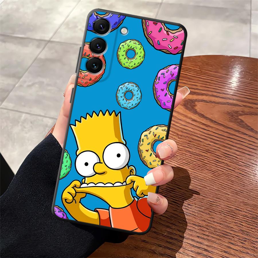Case for Samsung Galaxy A12 A13 A24 A54 A71 A23 A17 A34 A16 A51 A52 A14 A15 A72 A73 Phone Cover S-simpsons Donut