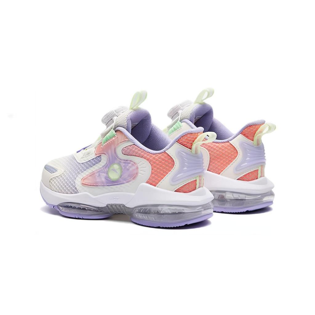Anta Kids UFO 4.0 Comfortable Cushioning Low-Top Running Shoes Kids sneaker White Orange Purple 322239908-2