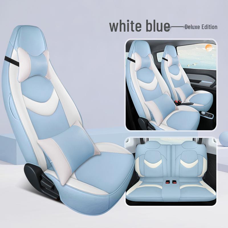 All-Season Chery QQ Ice Cream Car Seat Covers: Full Coverage Waffle Cone Milkshake Design