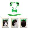 2/3Pcs Frogs Costume Accessories Set Frogs Ears Headband Tail Bowtie for Kids Boy Girls Halloween Party Cosplay Costume