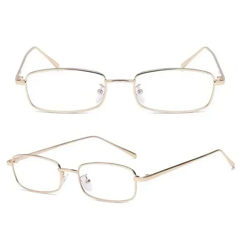 Harajuku Metalowe Kwadratowe Okulary Y2K Damskie Retro Małe Okulary Dziewczęce Japońskie Szklane Okulary Ozdobne Okulary Blokujące Niebieskie Światło