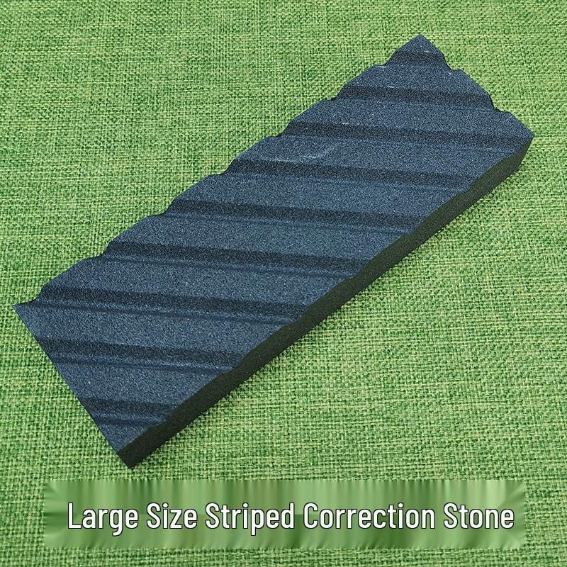 White Oilstone Sharpening Tool: Large & Small Striped Stones for Concave & Convex Blade Polishing