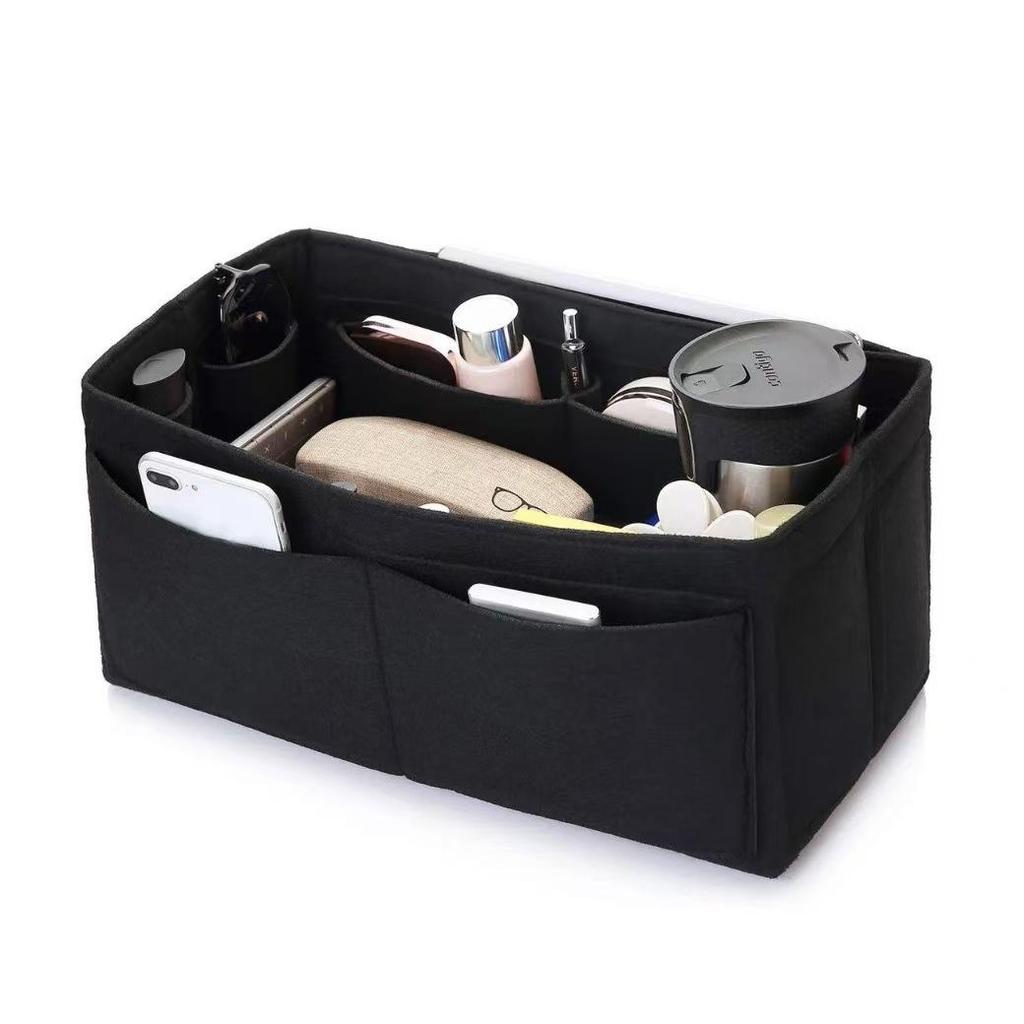 Large Capacity Felt Makeup & Storage Bag - Thickened Inner & Wash Bag for Women