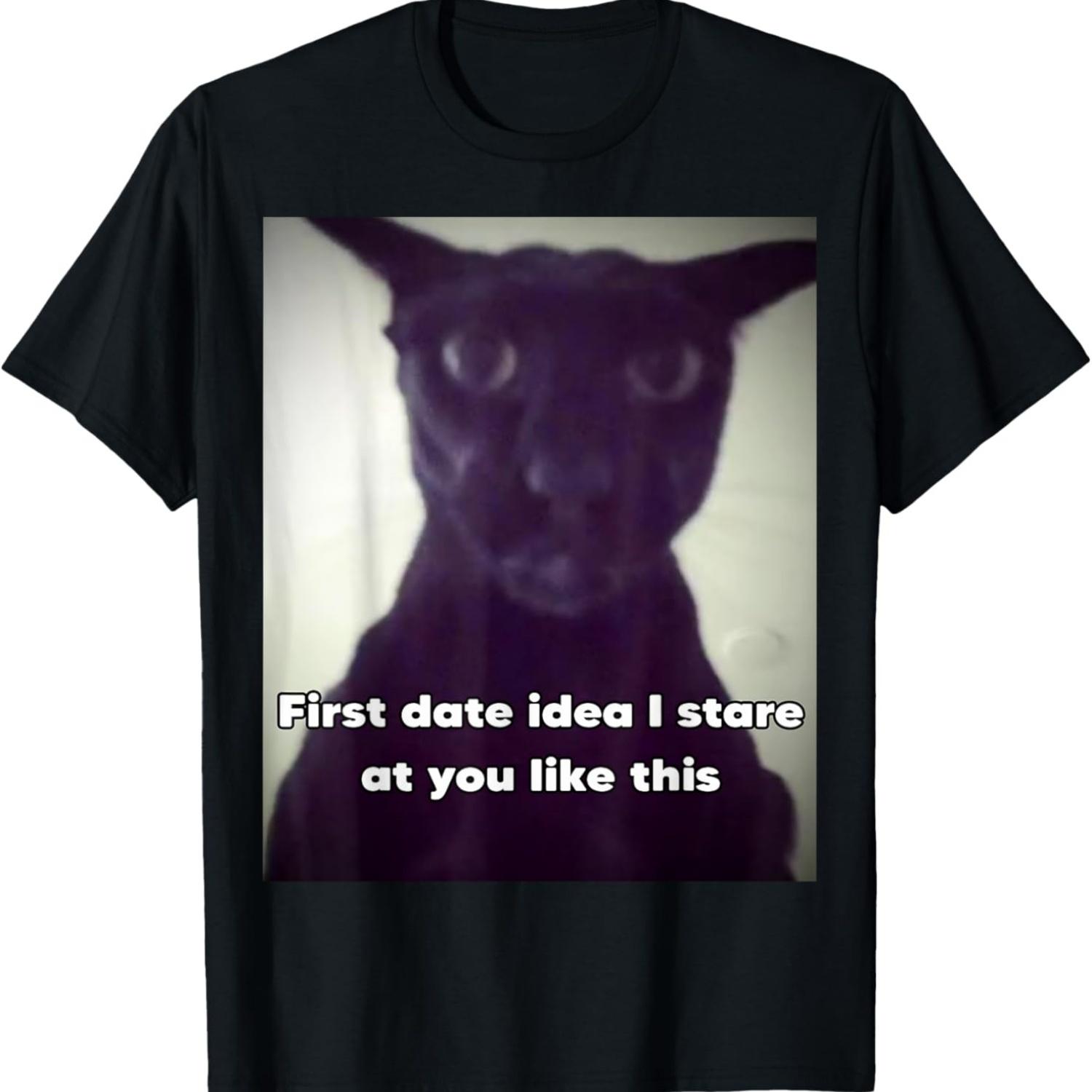 Evil Larry Cat Funny Cat Meme Lover T-Shirt for Men Women Girls Kids S