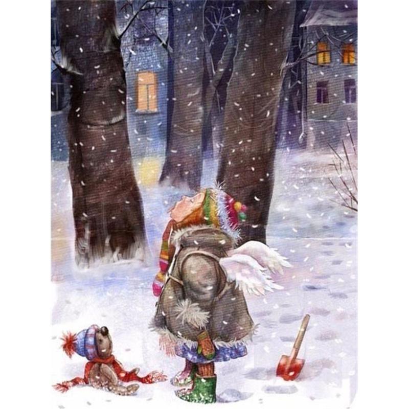 5D Diamond Painting Christmas Children Full Drill Diamond Mosaic DIY Hand Inlaid Rhinestones Embroidery Home Decor Gift