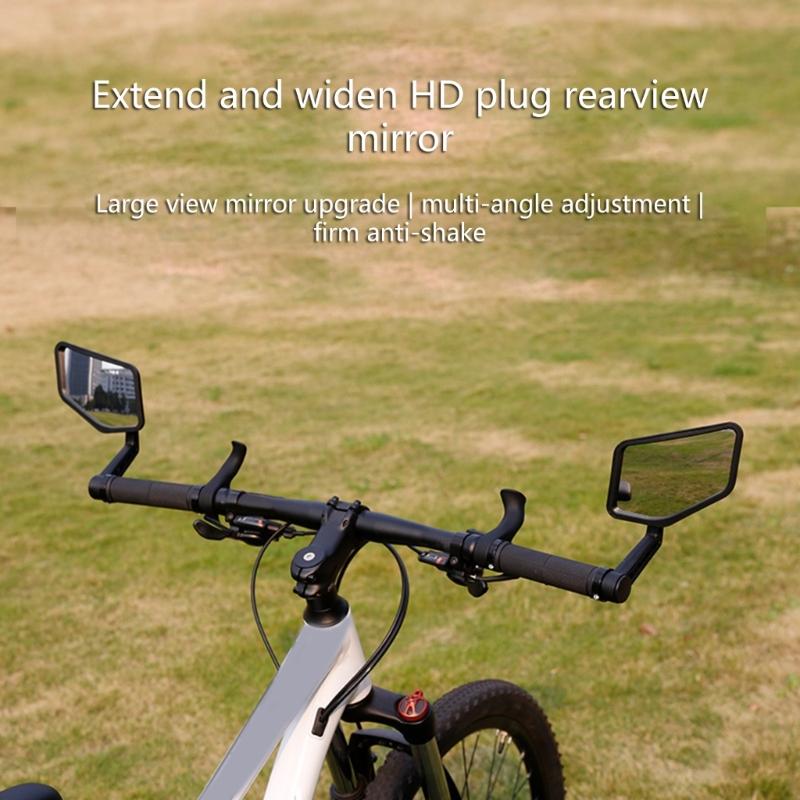 Bike Bar End Looking Glasses Adjustable Handlebar Rearview Looking Glasses Wide Angles Safety Looking Glasses for Electric Bike Riding Cycling