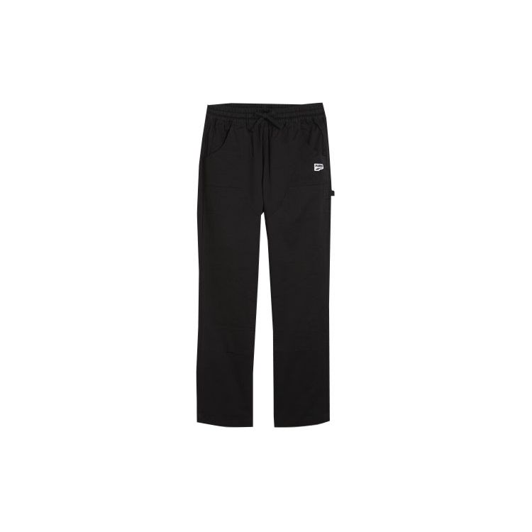 

Puma Downtown Solid Color Sports Lace-Up High-Waisted Casual Pants Men bottoms Black 624368-01 S