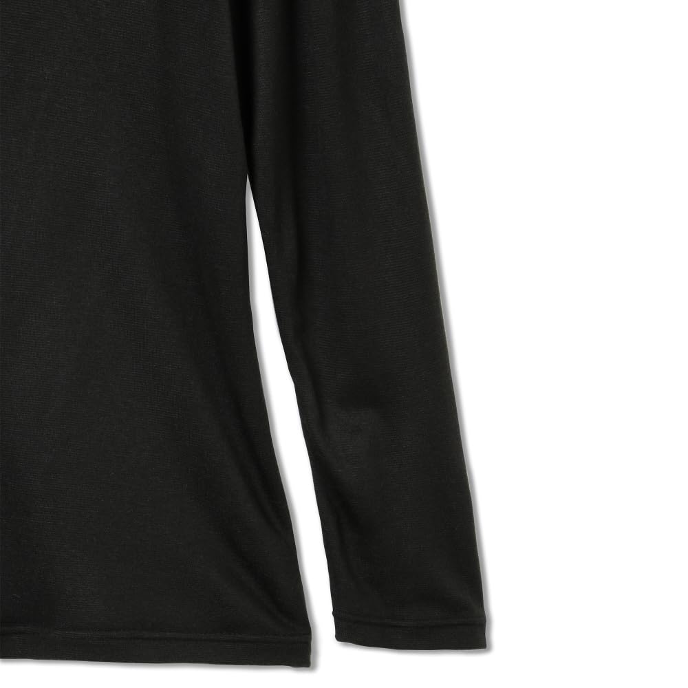 Mizuno Colantotte Breath Thermo Heat-Generating V-Neck 3/4 Sleeve Innerwear, Men's, Black, Size L (C2JABC01)