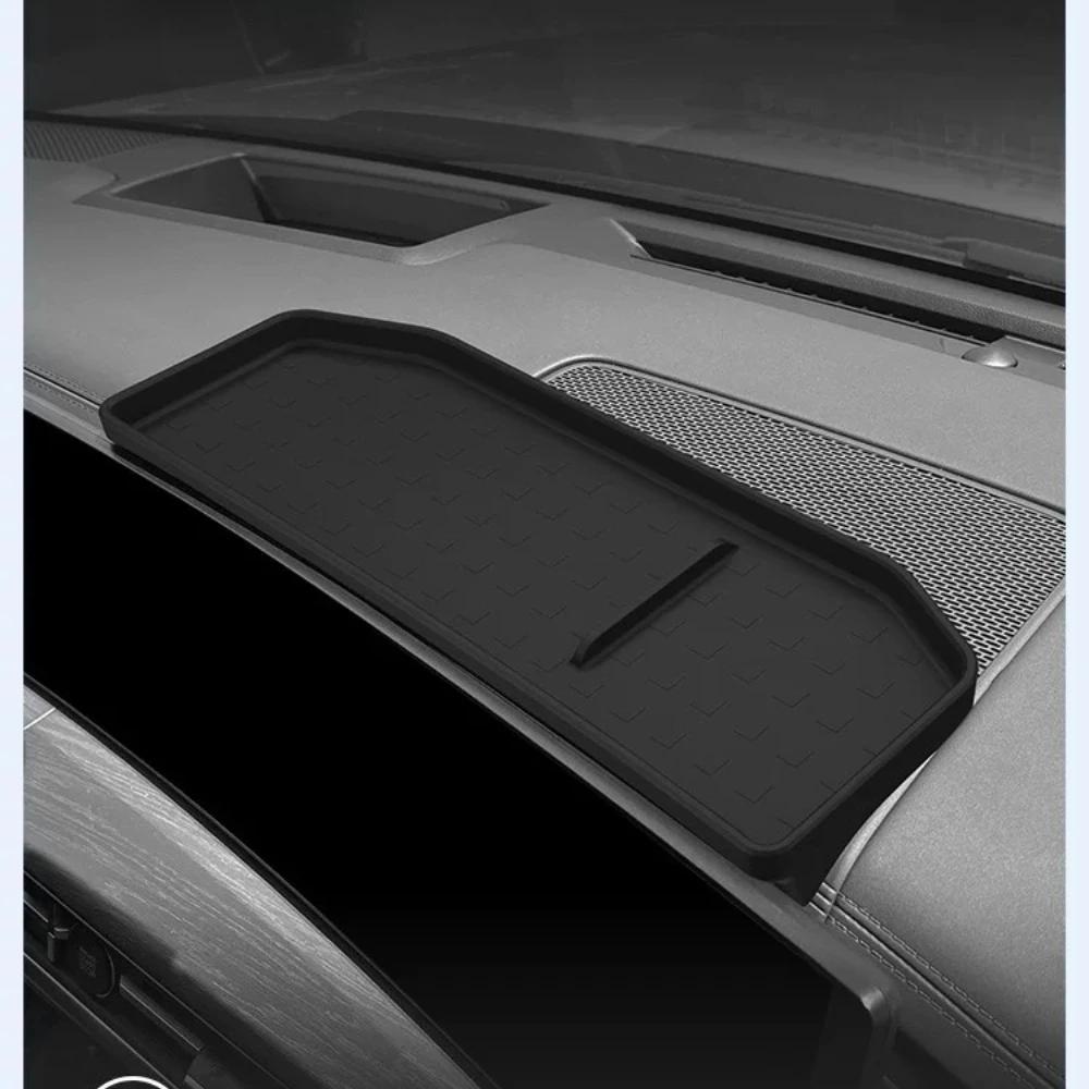 For Hyundai Santa Fe MX5 2024-2026 Car Armrest Console Storage Box Cup Holder Wireless Charging Pad Rear Screen Organizer Box