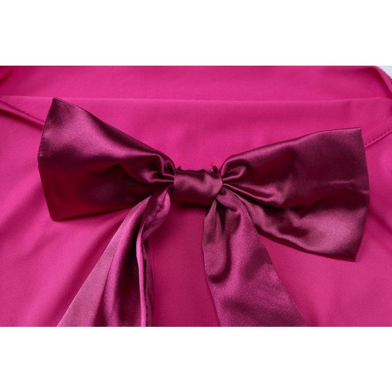 Women's Sexy Backless Slimming Splicing Bowknot Package Hip Temperament Long Dresses