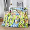 Bluey's Colorful Friends Customize Text Blanket Throw Customizable Blanket Warmthful Decor for Office Bed Chair Sofa Ideal for All Seasons