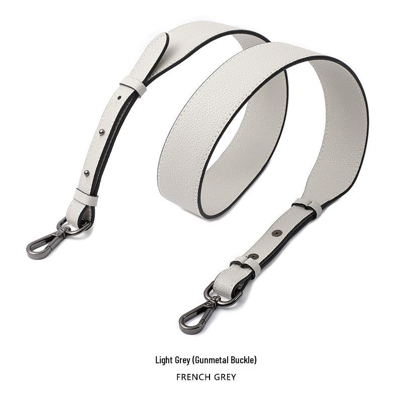 Breiter Schulterriemen aus Rindsleder mit genarbter und Litschi-Musterung - Vielseitiger, verstellbarer Taschen-Ersatzriemen