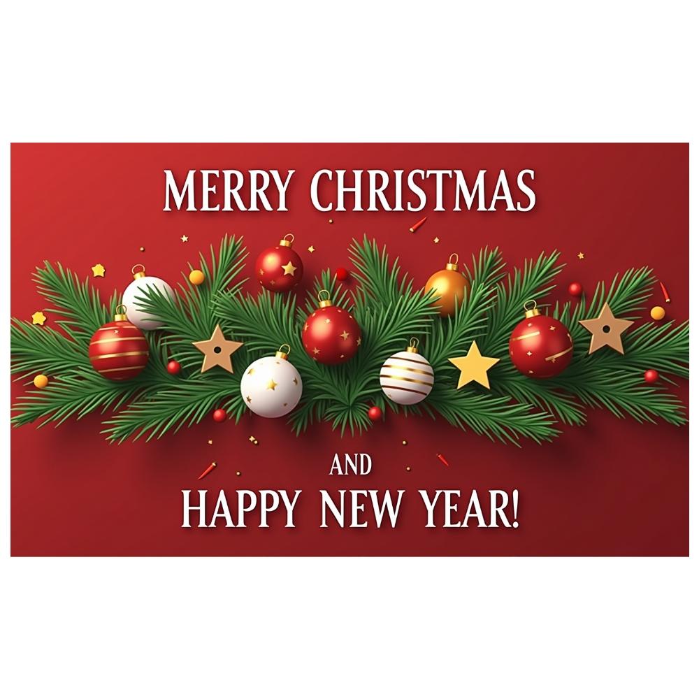 New Year Decoration Banner Festive Design Xmas Banner Happy New Year Banner Star Decorations For Indoor Decor Festive Gathering