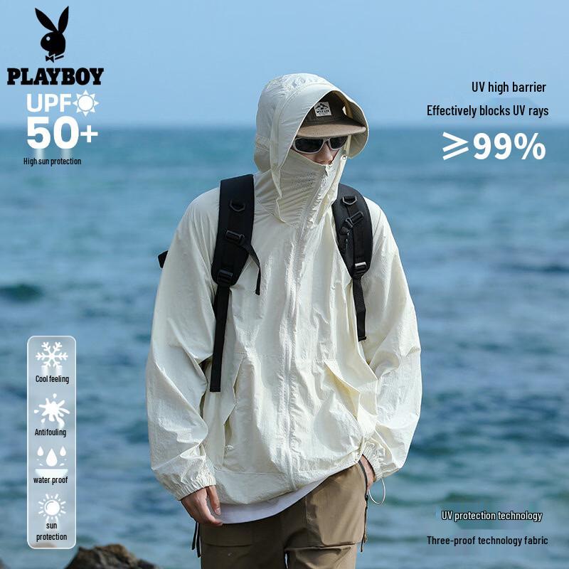 

Playboy Men s UPF50+ Hooded Sun Protection Jacket 2XL