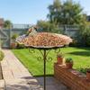 5-Pronged Base Iron Bird Bath Feeder Retro Standing Bird Bath Bird Water Drinker  Porch