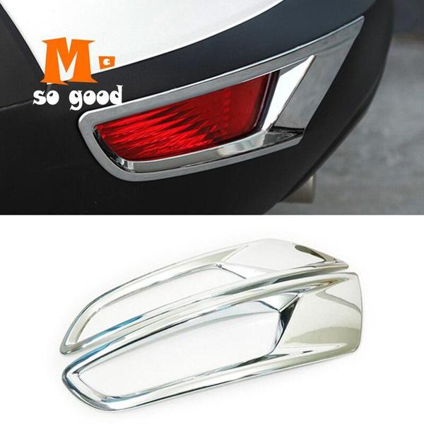 2015 2016 2017 2018 For Mazda CX3 CX-3 Car Chrome ABS REAR FOG LIGHT Reflector Trim Exterior Foglight Hood Accessories