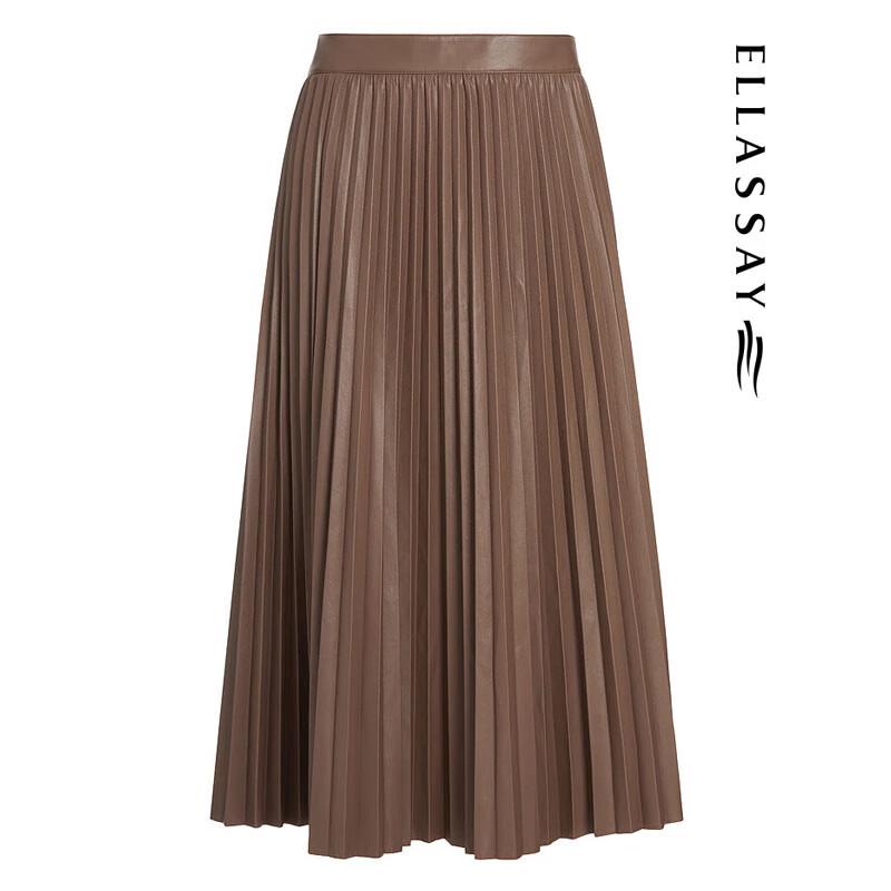 ELLASSAY Draped Pleated Midi Skirt