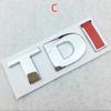 3D Metal TDI Logo Chrome Car Rear Trunk Badge Sticker Emblem