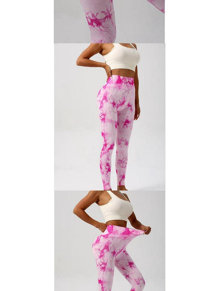 Southeast Asia Style Tie-Dye Butt-Lifting Yoga Pants