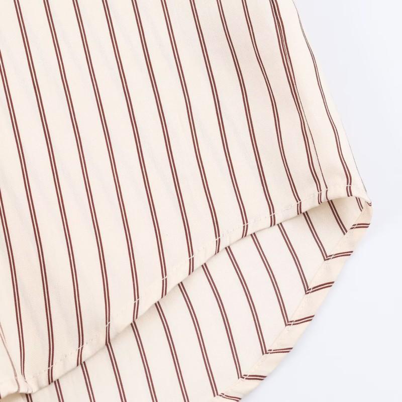 2026 Womens Relaxed Fit Striped Long Sleeve Shirt Casual Button-Up Blouse