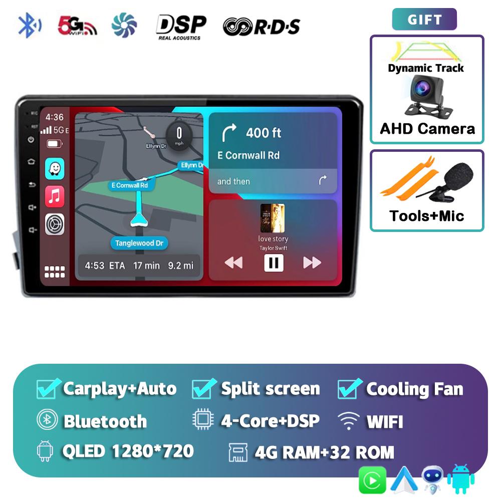 Android 14 Carplay Auto 4G+WIFI Car Radio For SSangyong Actyon Kyron 2005-2011 Multimedia Video Player Navigation GPS Stereo DSP