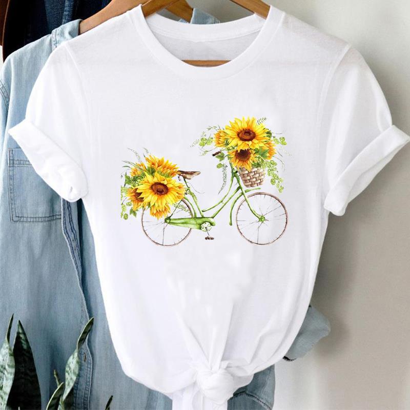 Buchstaben Ins Kleidung Damen Bedruckt Europäischer Ärmel T-Shirt Tops Oversized T-Shirt Damen Kleidung