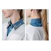 Denim Fake Collar Sparkling Rhinestones Adjustable Straps Machine Washable Detachable Collar Outfit Accessory