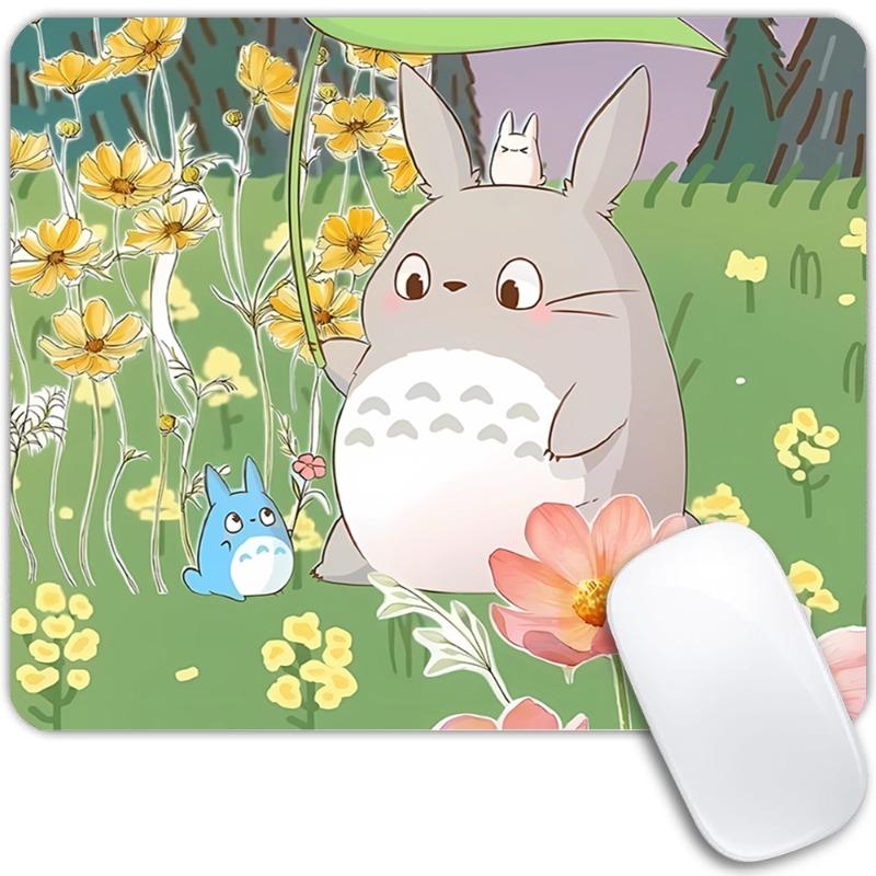 Totoro Anime Mouse Pad Kawaii Miyazaki Cartoon Washable Computer Mouse Pad Anti Slip Base Suitable for Office and Home Use Gift