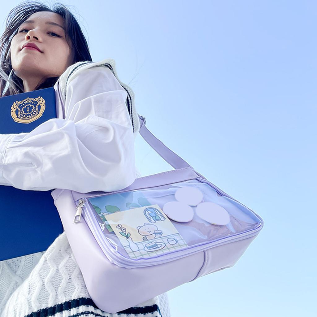 Harajuku Ita Bag für Frauen, transparente Tasche, Itabag, High School Mädchen Uniform JK Crossbody Schultertasche