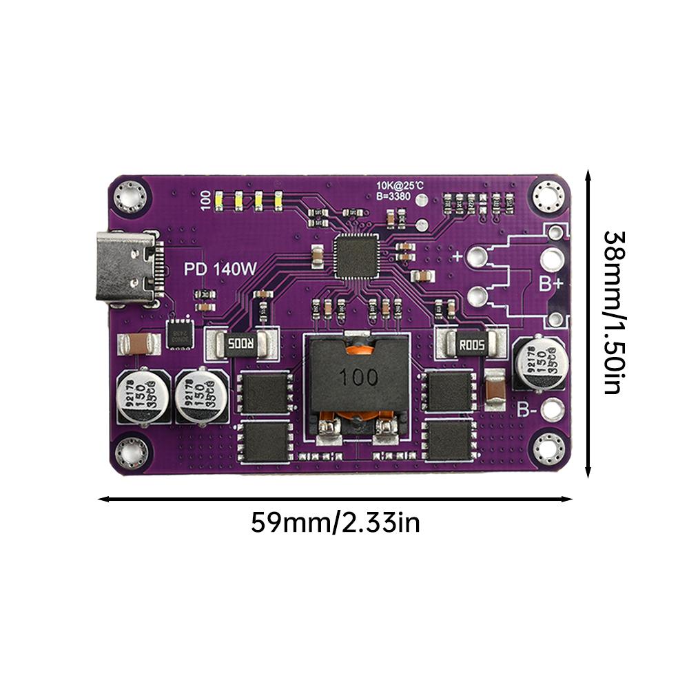 140W Fast Charging Power Module for 3S 4S 5S 6S Lithium Battery PD3.1 Type-C Interface Charging And Discharging Module