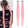 Colorful Elastic Hair Ties Braid Ponytail Hair Extensions for Women
