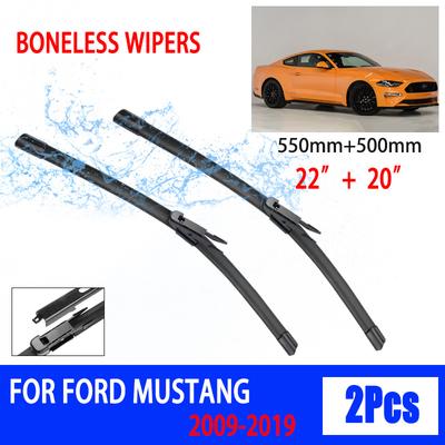 Для Ford Mustang 2009-2019 Автомобільні двірники "Хвіст ластівки" М'яка гума Двірник лобового скла HD Тихий Автомобільний двірник 22"+20"