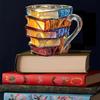 Painted Book Mug 2025 New Novelty Mugs for Book Lovers Gifts Unique Handmade Coffee Mugs Glass 11 0z Cool Funny Bookish Tea Cups Cute Tumblers Books
