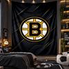 Wall Hanging Tapestry Boston Bruins Print Cloth for Living Room Bedroom Home Decor