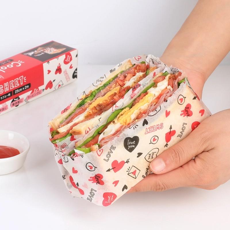 2/5M Parchment Paper Baking Sheets, Non-stick Oilpaper Wax Paper for Food Packaging, Deli Paper Basket Liner Sandwich Wrapper