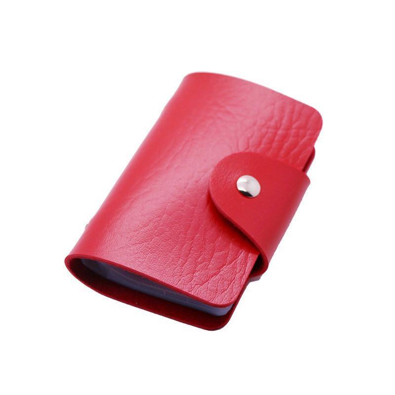 Card Holder With Multiple Card Slots Secure Snap Closure For Daily Carry Travel Business Use
