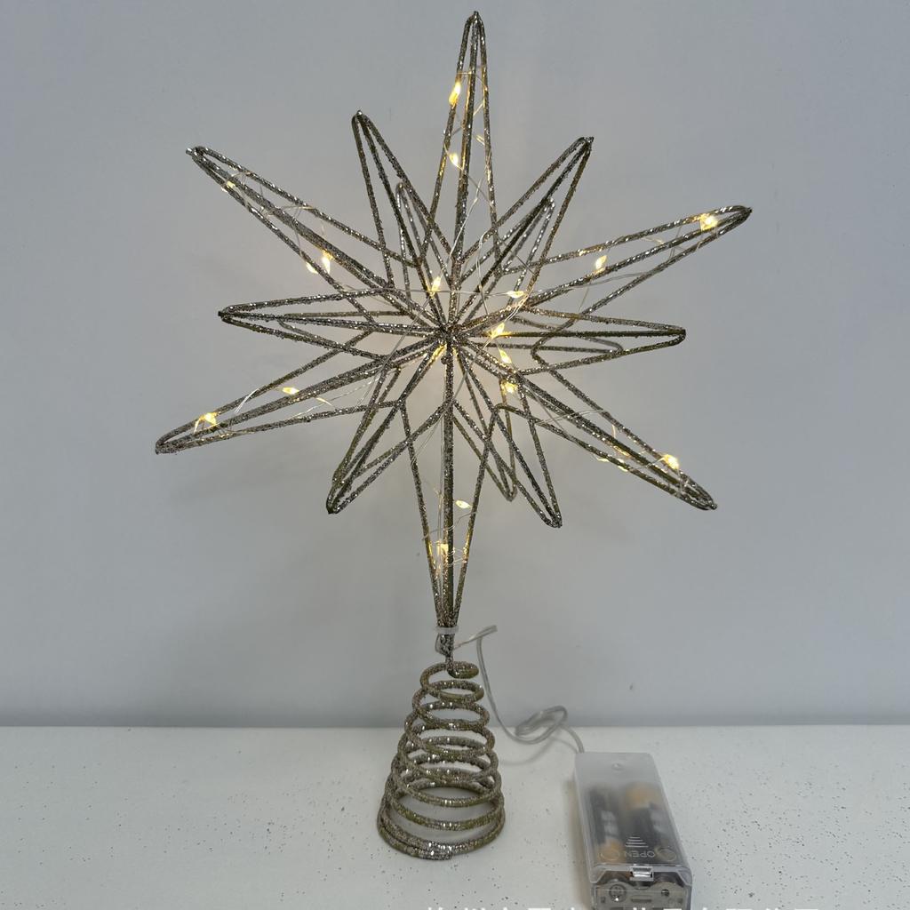 Christmas tree top star iron accessories five-pointed star Christmas tree decoration Christmas tree pendant