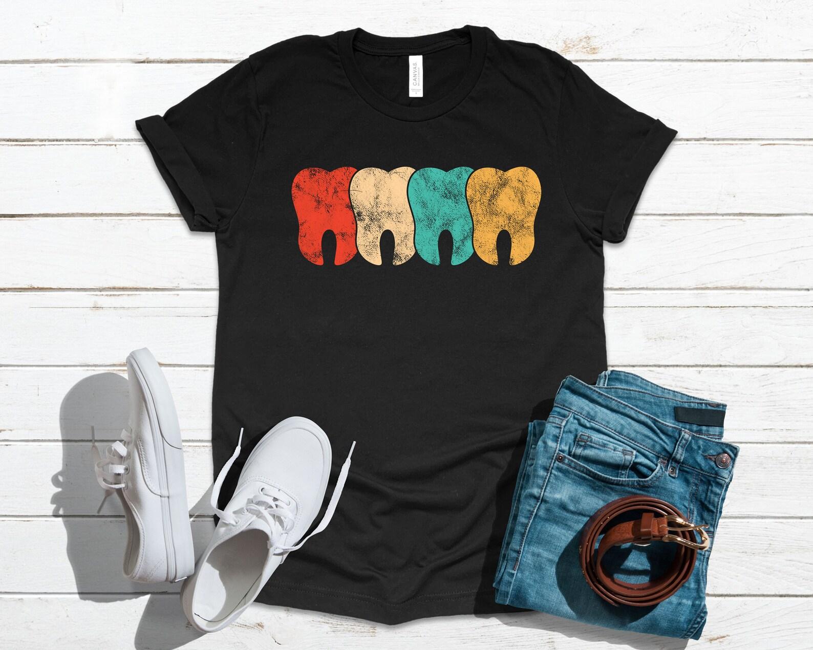 Vintage Dentist Teeth Dental Student Retro Tooth | T-Shirt | T-shirt | T-shirt |T-shirt | Apparel Graduation Gift S
